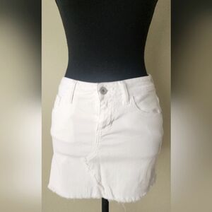 White Guess Denim Mini Skirt